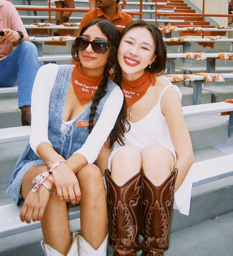 Emma at football game