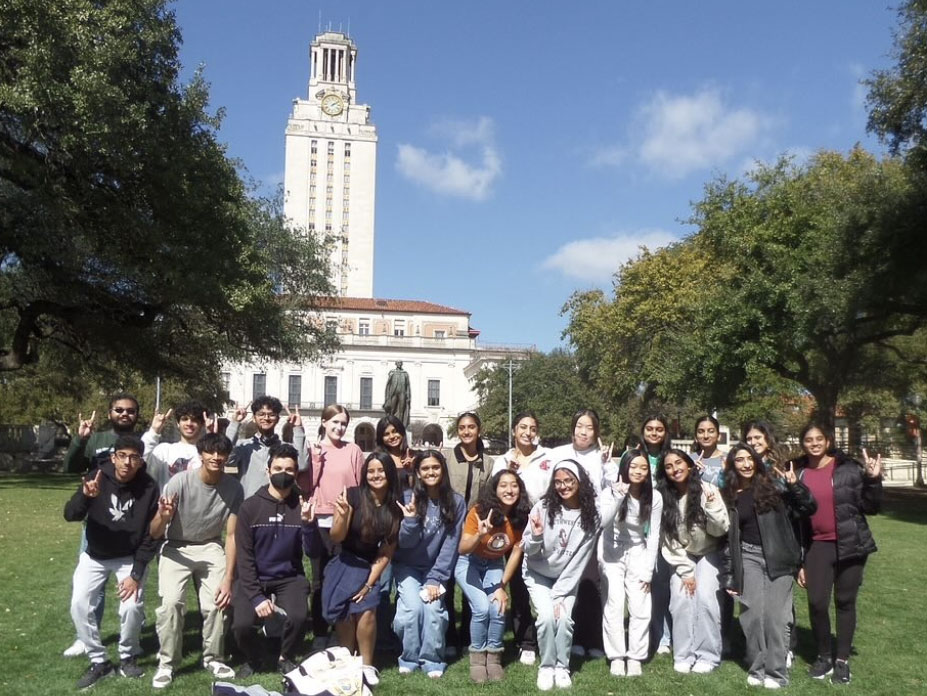 Inaya with SHAC members.